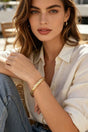 Polished Diamond Cut Cuff Bracelet