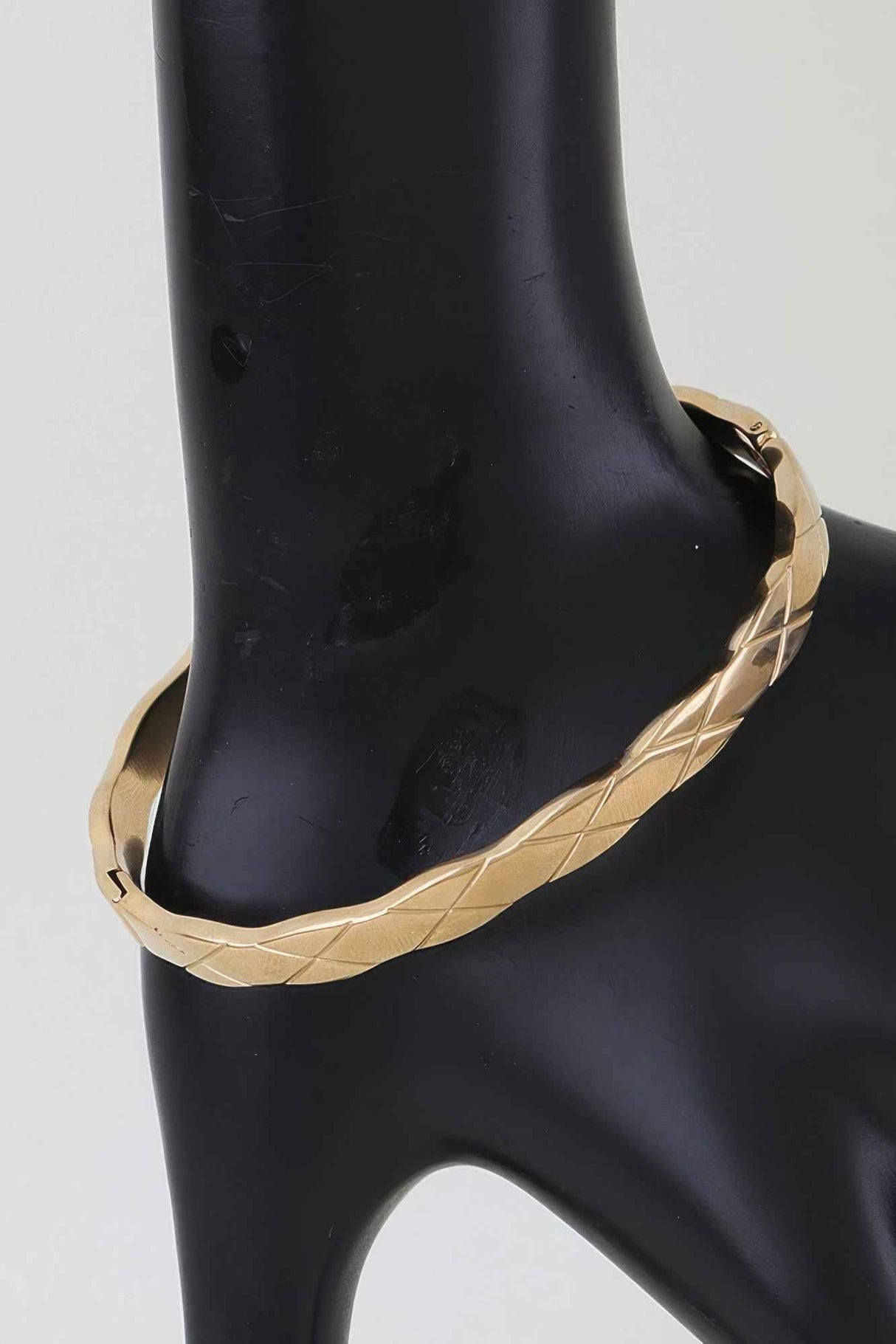 Polished Diamond Cut Cuff Bracelet