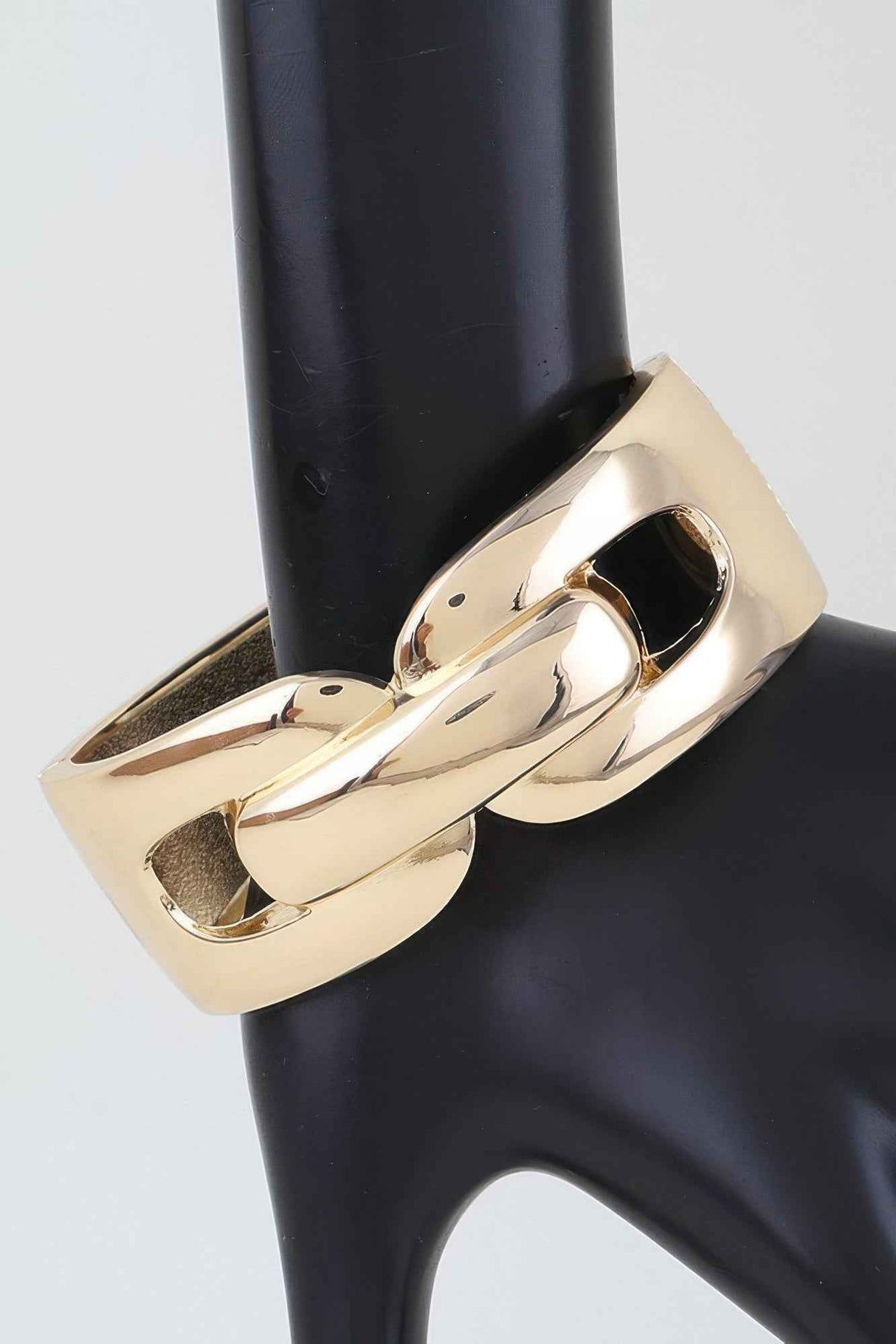 Polished Link Chain Cuff Bracelet