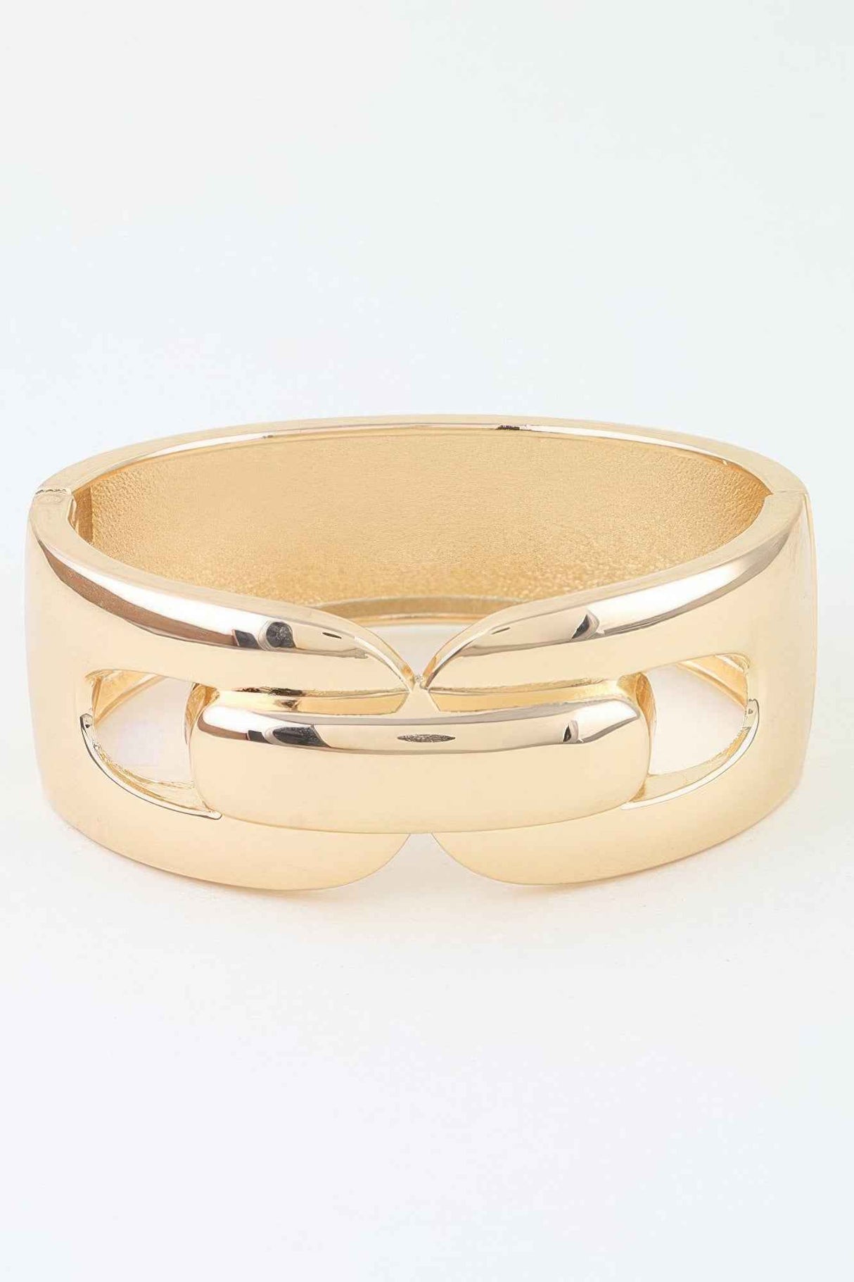 Polished Link Chain Cuff Bracelet