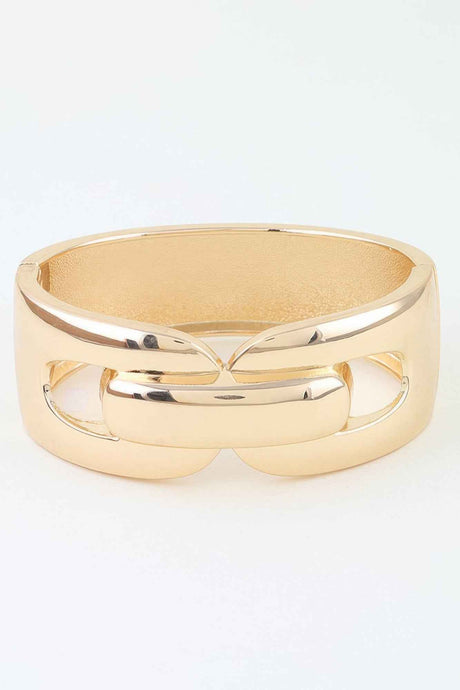 Polished Link Chain Cuff Bracelet