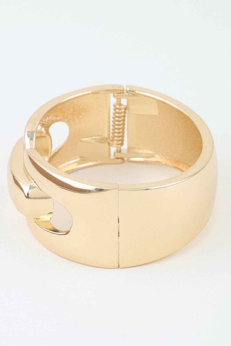 Polished Link Chain Cuff Bracelet