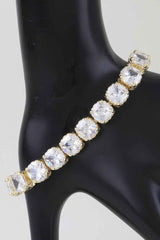 Cubic Zirconia Rhinestone Cuff Bracelet
