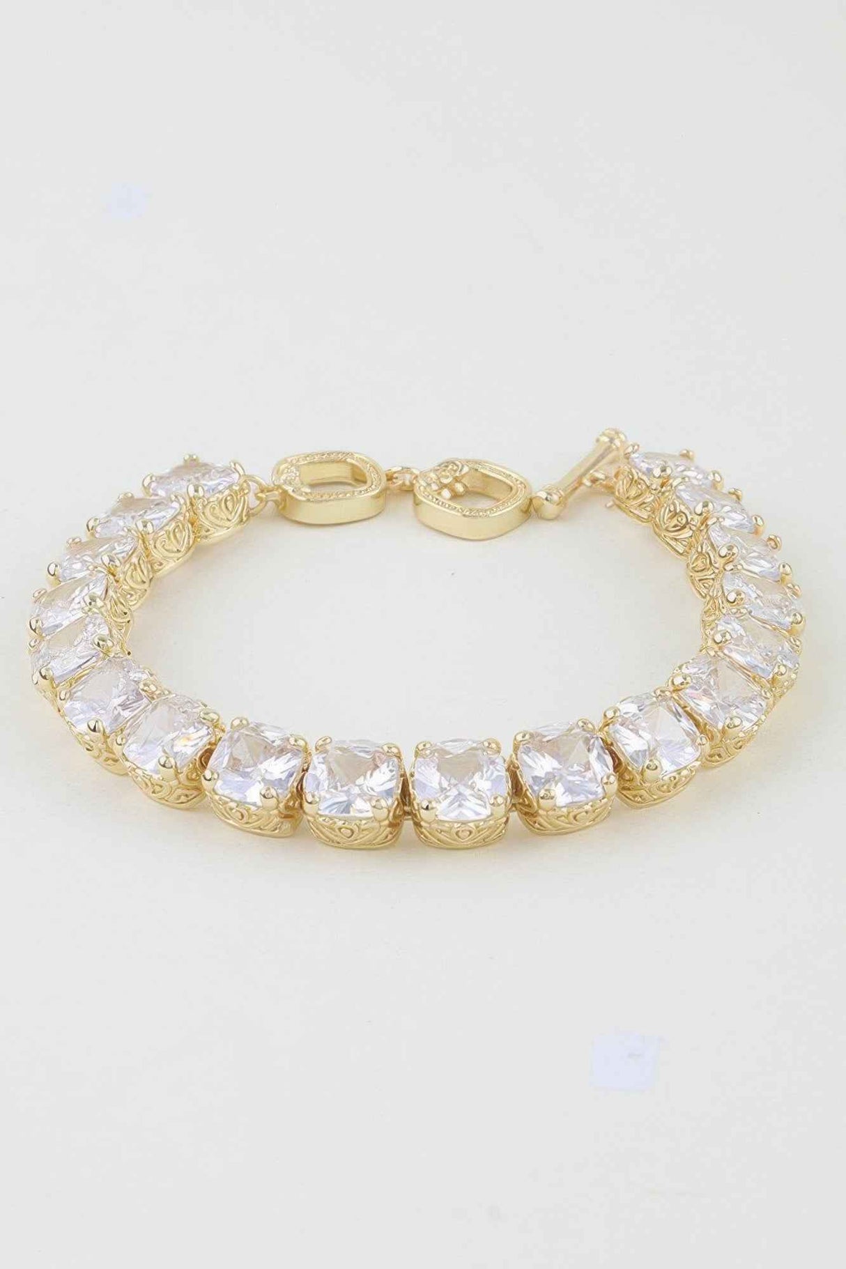 Cubic Zirconia Rhinestone Cuff Bracelet
