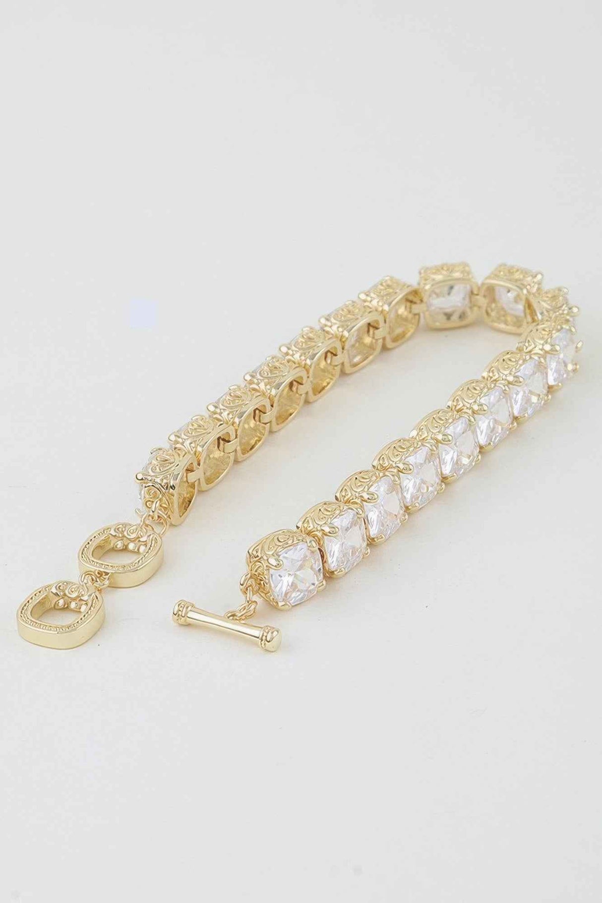 Cubic Zirconia Rhinestone Cuff Bracelet