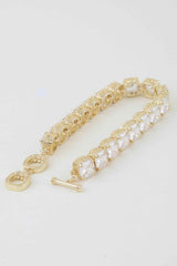 Cubic Zirconia Rhinestone Cuff Bracelet