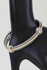 Bejeweled Multi Twisted Open Cuff Bracelet