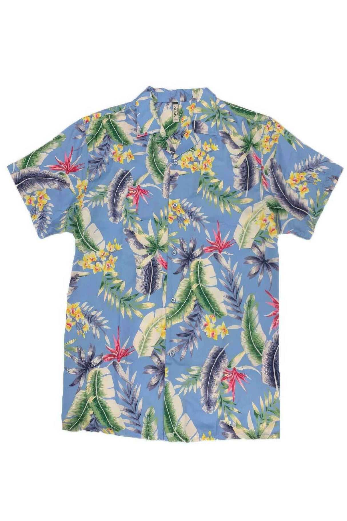 Mens Short Sleeve Floral Button Down Shirt