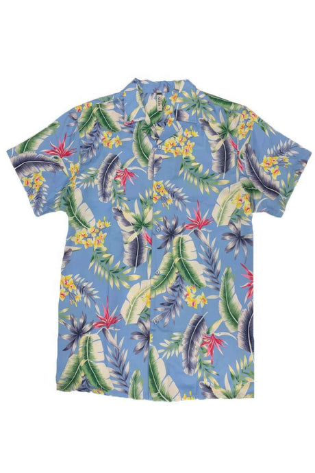 Mens Short Sleeve Floral Button Down Shirt