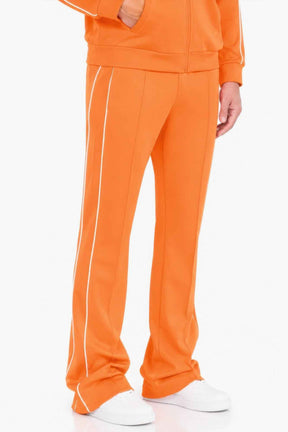 Mens Side Pipe Stacked Flare Pants