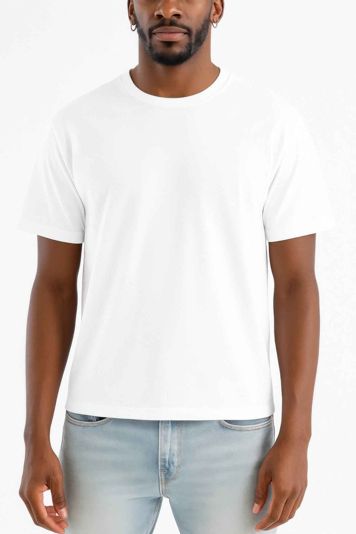 Mens Cropped Cotton Tshirt