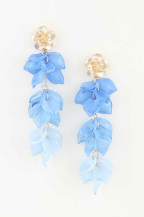 Multi Flower Blossom Drop Earrings