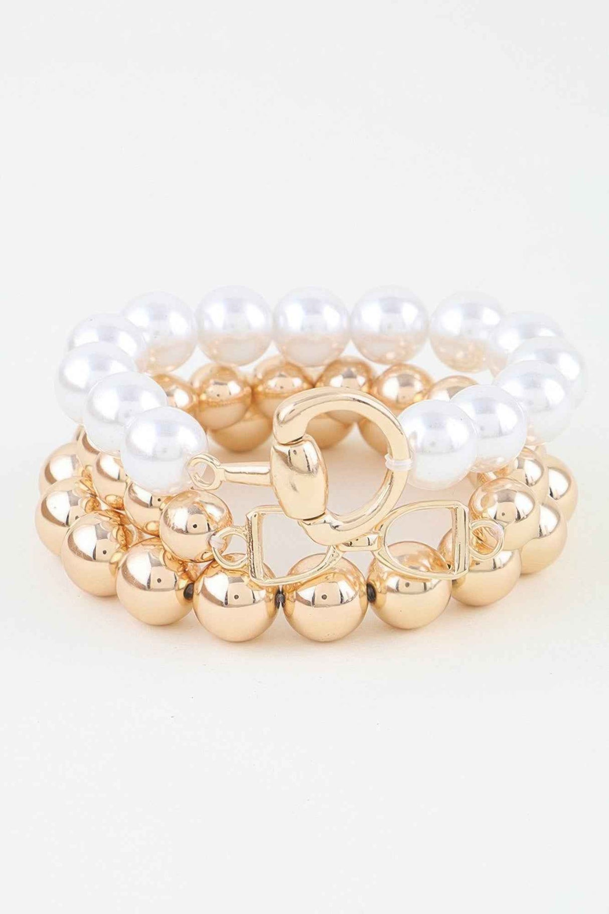 Multi Polished Toggle Beaded Bracelet