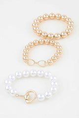 Multi Polished Toggle Beaded Bracelet