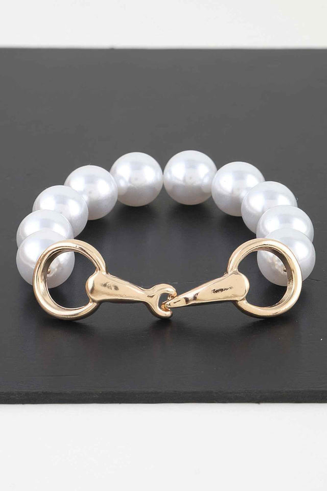 Pearl Beaded Toggle Bracelet