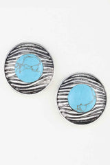 Antique Ribbed Planet Earrings