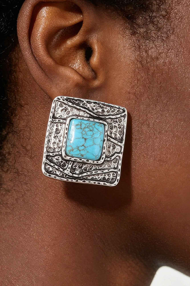 Antique Cubic Stone Earrings