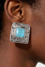 Antique Cubic Stone Earrings