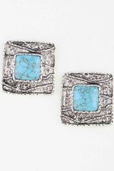 Antique Cubic Stone Earrings