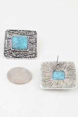 Antique Cubic Stone Earrings