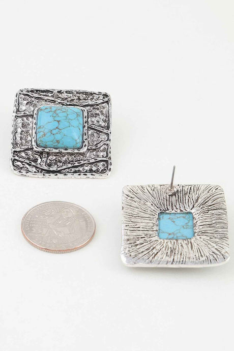 Antique Cubic Stone Earrings