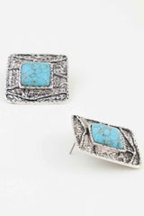 Antique Cubic Stone Earrings