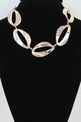 Hammered Abstract Chain Necklace