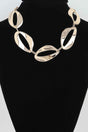 Hammered Abstract Chain Necklace