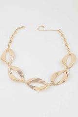 Hammered Abstract Chain Necklace