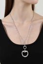 Double Polished Toggle Chain Drop Necklace