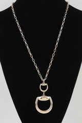 Double Polished Toggle Chain Drop Necklace