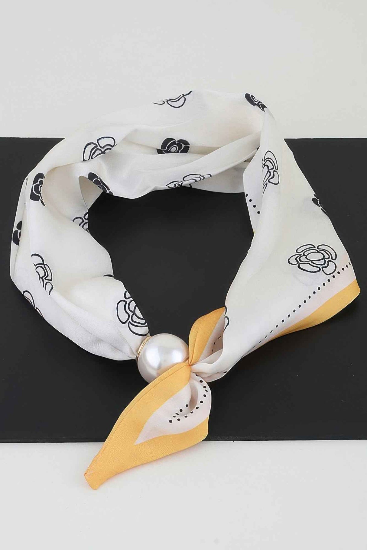 Rose Scarf Wrap Necklace