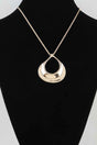 Polished Ripple Teardrop Twisted Necklace