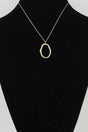 Hammered Ripple Oval Twisted Necklace