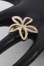 Polished Open Flower Band Ring