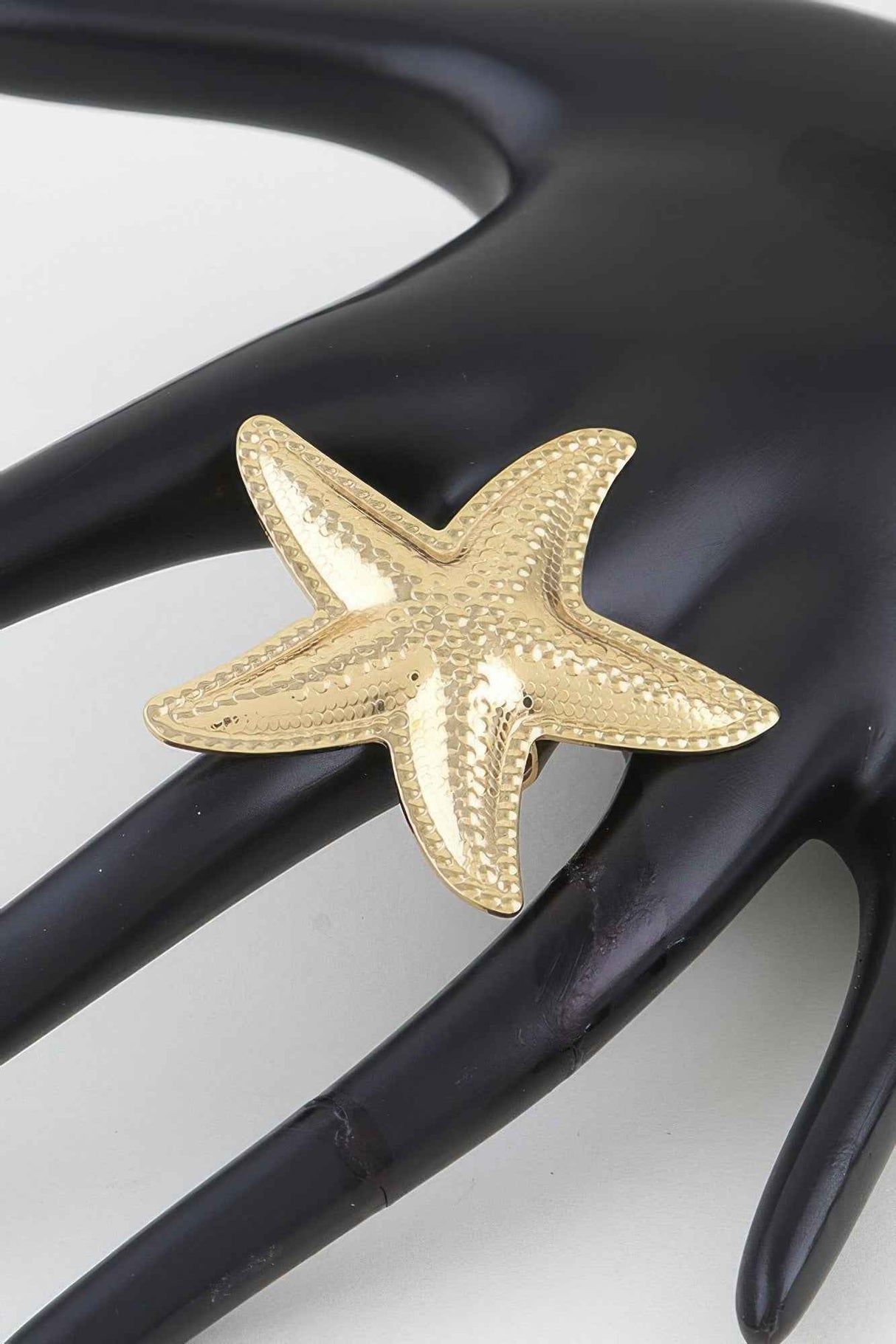 Hammered Scale Starfish Statement Ring