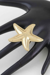 Hammered Scale Starfish Statement Ring
