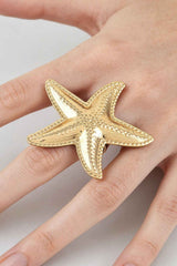 Hammered Scale Starfish Statement Ring