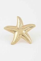 Hammered Scale Starfish Statement Ring