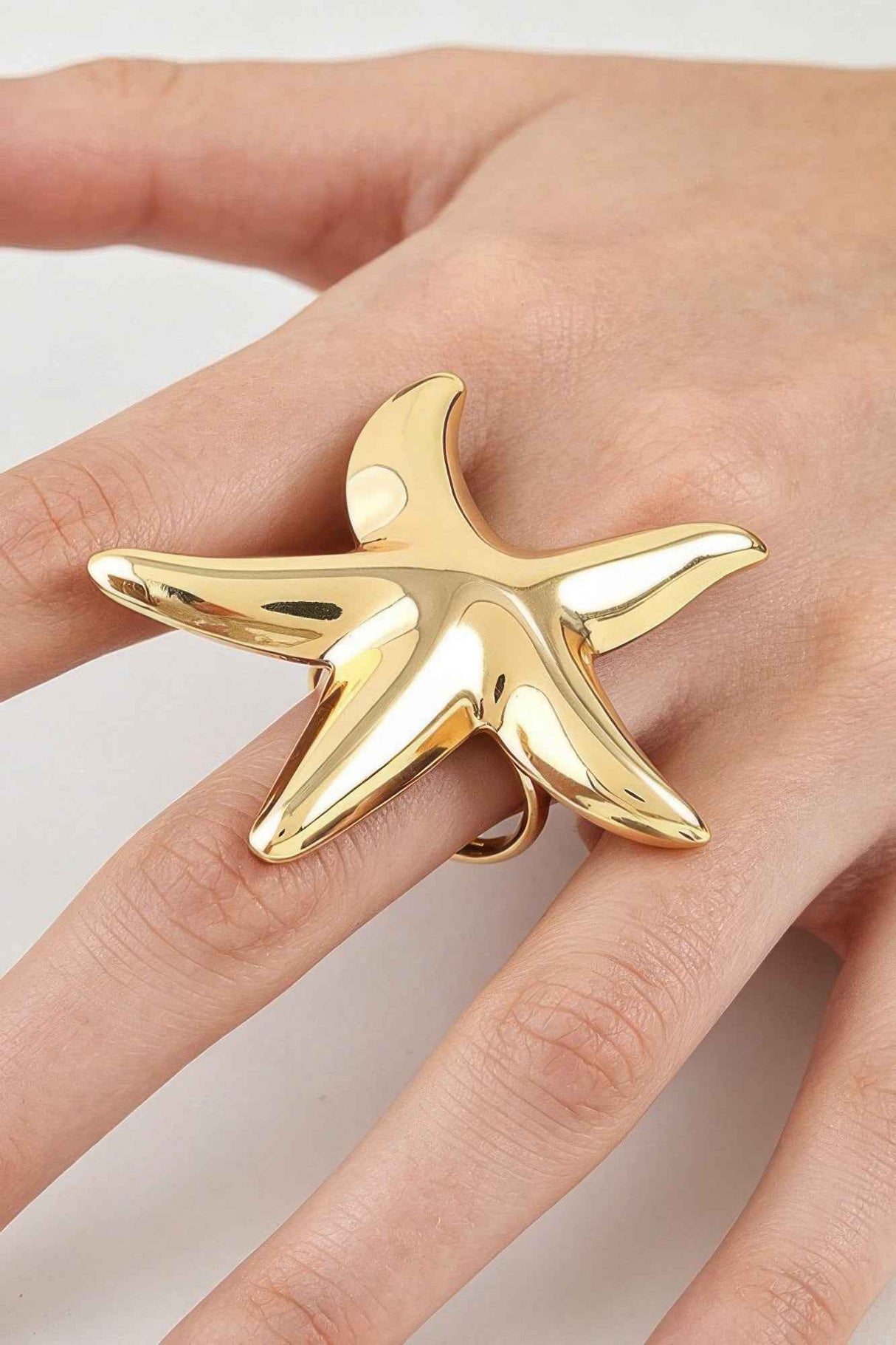 Polished Starfish Statement Ring