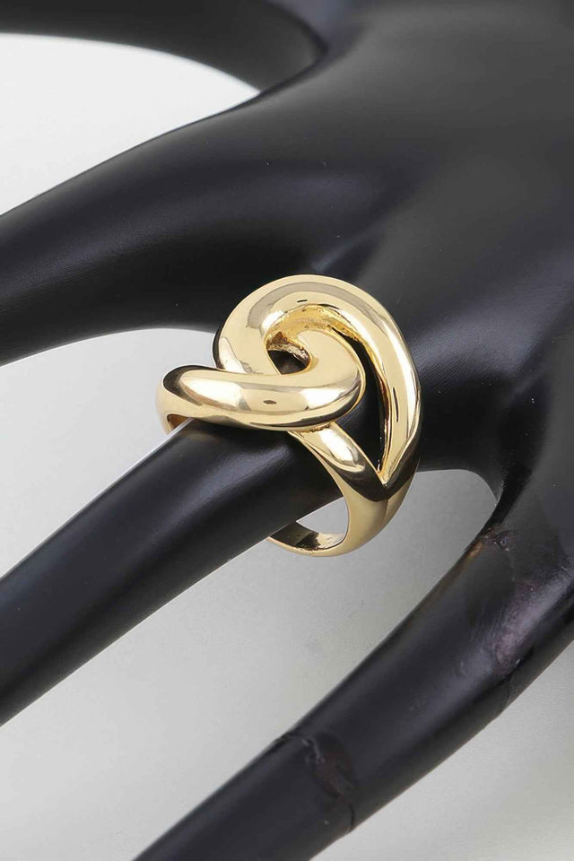 Polished Interloop Statement Ring