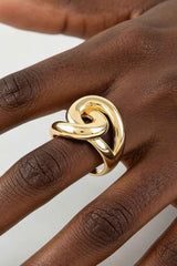 Polished Interloop Statement Ring