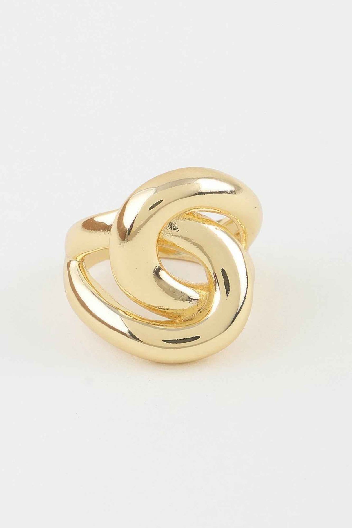 Polished Interloop Statement Ring