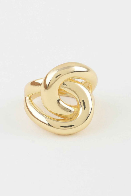 Polished Interloop Statement Ring