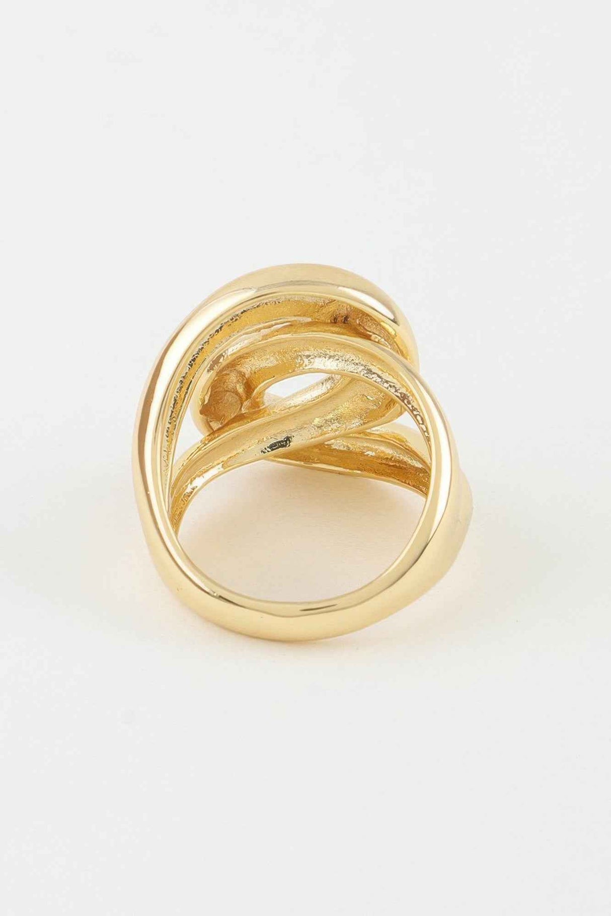 Polished Interloop Statement Ring