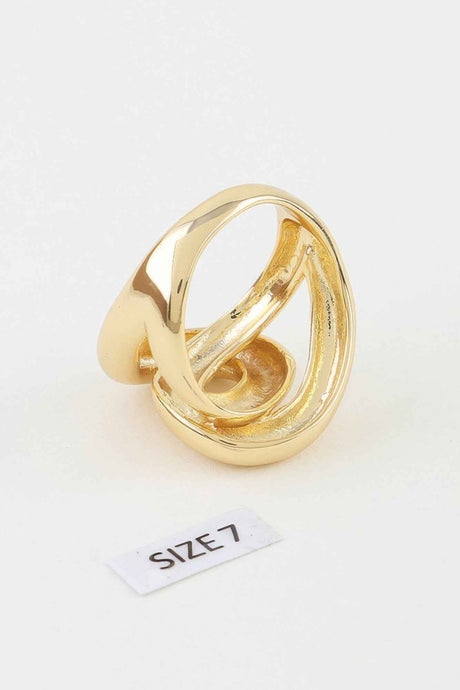 Polished Interloop Statement Ring