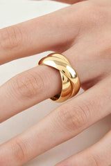 Polished Intertwined Band Ring