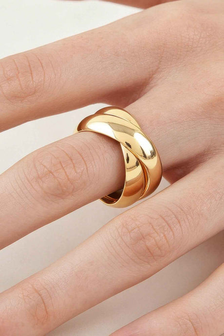 Polished Intertwined Band Ring
