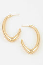 Polished Cateye Hoop Earrings