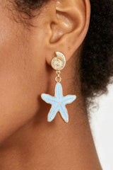Summer Starfish Drop Earrings